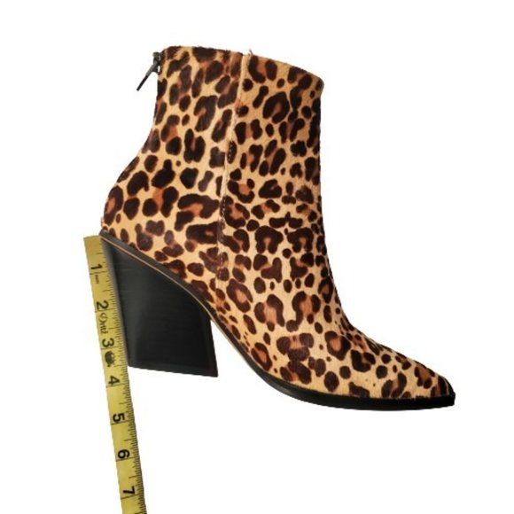 Dolce Vita Women's ISSA Leopard-Print Calf Hair Pointed-Toe Ankle Boots Size 6 - Picture 8 of 13